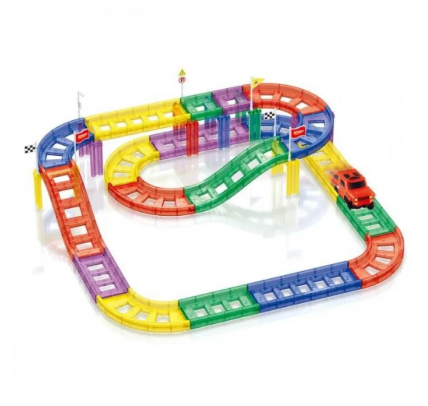 Circuit de Course Automobile Magnetique 47 Pièces | Edunova