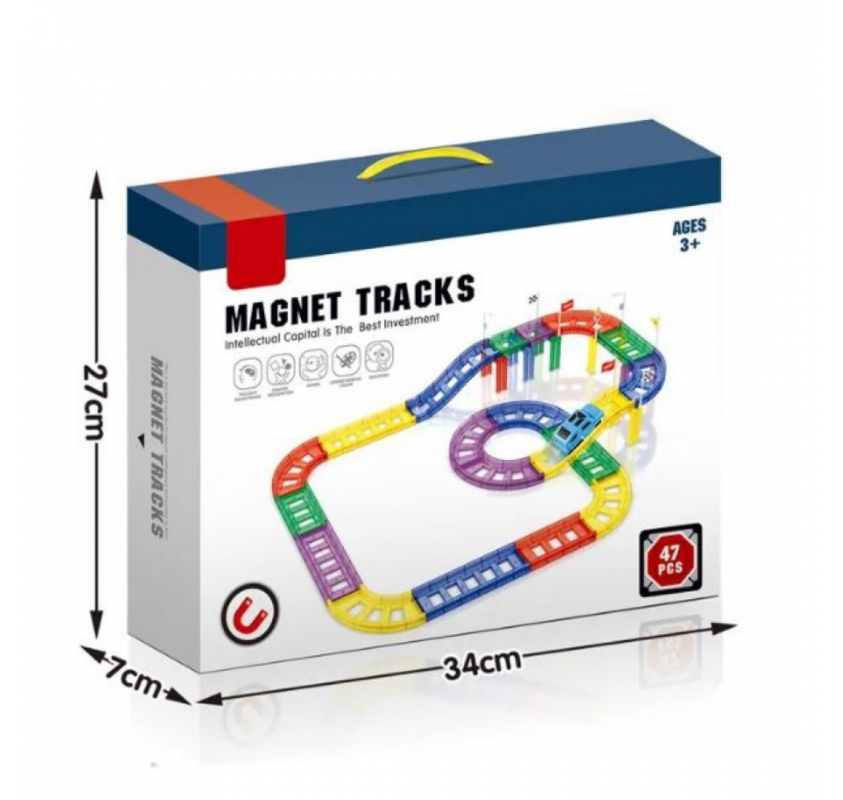 Circuit de Course Automobile Magnetique 47 Pièces - Jeux éducatifs | Edunova
