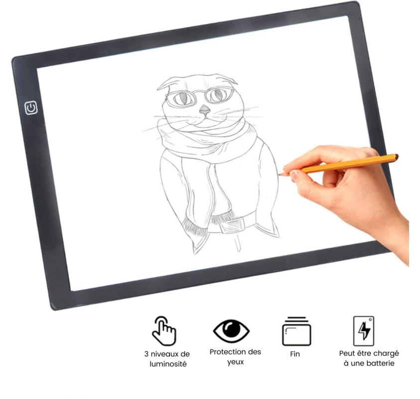 Tablette Lumineuse A3 pour Dessin et Ecriture - Arts créatifs | Edunova