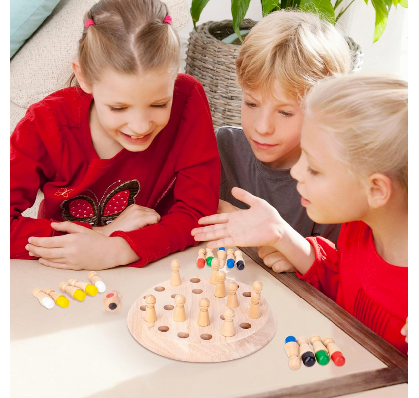Jeu D'échecs et Mémory en Bois | Edunova Maroc