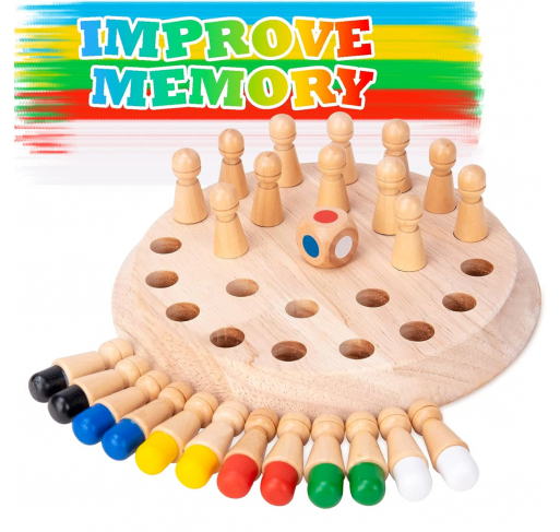 Jeu D'échecs et Mémory en Bois | Edunova Maroc