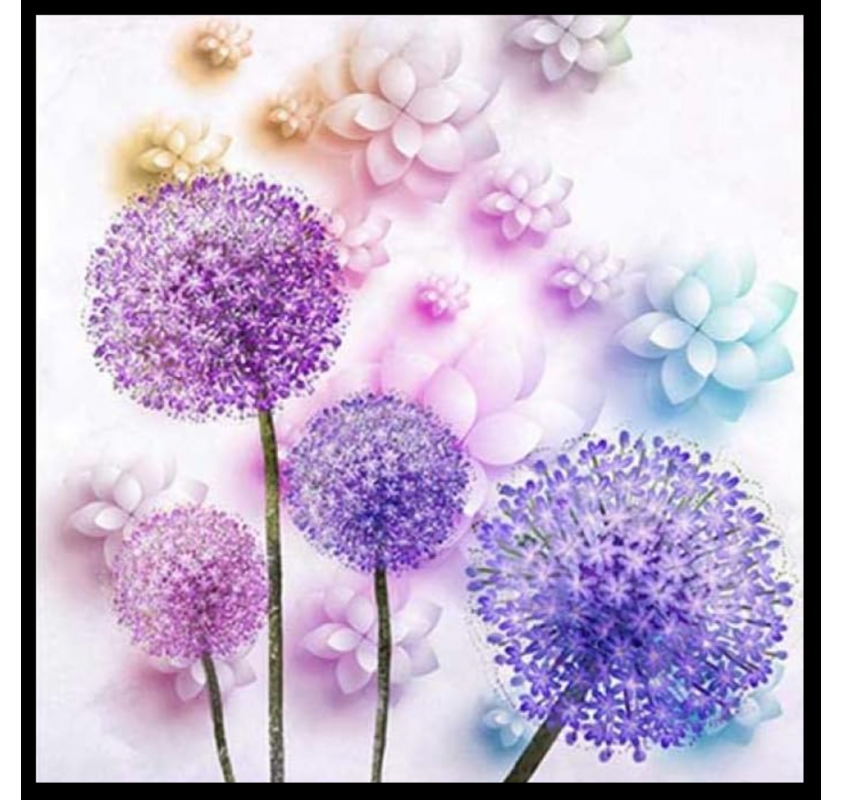 Peinture Diamant 5d : Fleurs (20x20 Cm) - Arts créatifs | Edunova