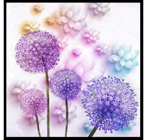 Peinture Diamant 5d : Fleurs (20x20 Cm) - Arts créatifs | Edunova