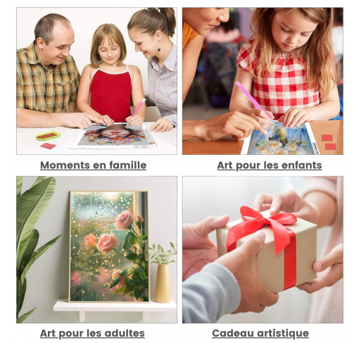 Peinture de Diamants 5d : Bouquet de Fleurs (30x30 Cm) |...