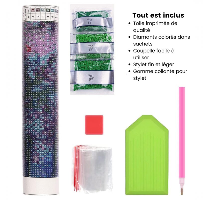 Peinture de Diamants 5d : Bouquet de Fleurs (30x30 Cm) |...