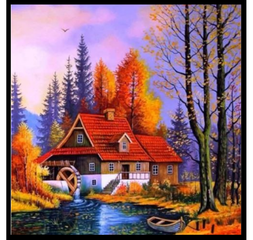 Peinture de Diamants 5d : Moulin (30x30 Cm) - Arts créatifs | Edunova