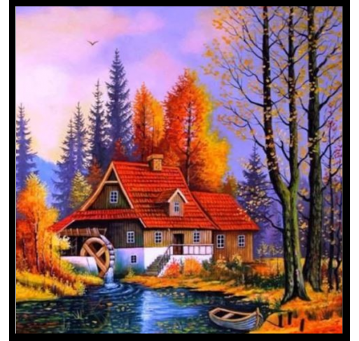 Peinture de Diamants 5d : Moulin (30x30 Cm) - Arts créatifs | Edunova
