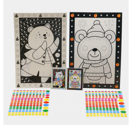 Kit Créatif Posters + Gommettes- Ours - Arts créatifs | Edunova