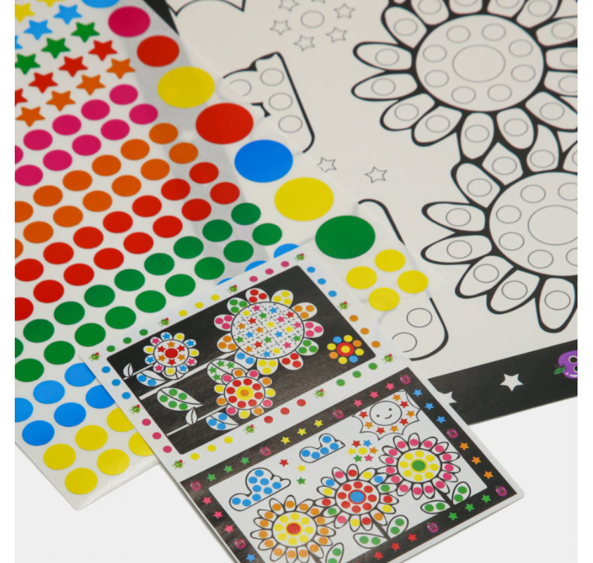 Kit Créatif Posters + Gommettes- Fleurs | Edunova Maroc