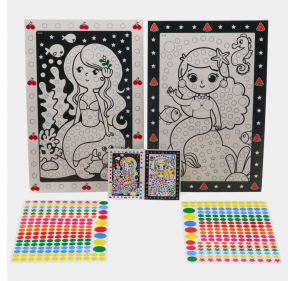 Kit Créatif Posters + Gommettes- Sirènes - Arts créatifs | Edunova