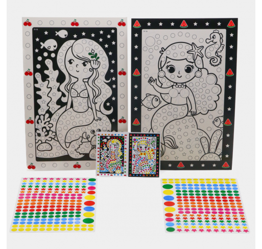 Kit Créatif Posters + Gommettes- Sirènes - Arts créatifs | Edunova
