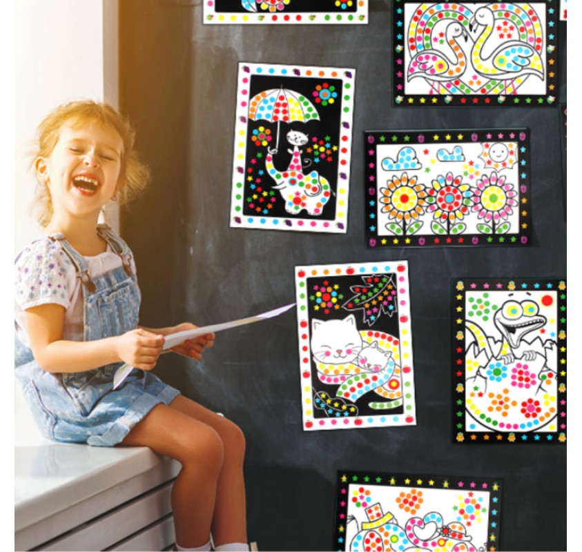 Kit Créatif Posters + Gommettes- Dinosaures | Edunova Maroc