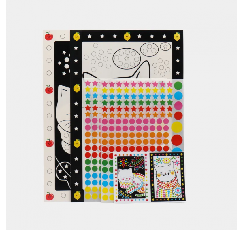 Kit Créatif Posters + Gommettes- Chats | Edunova Maroc