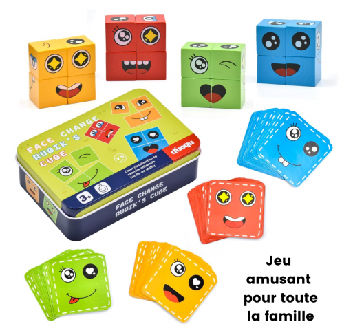 Jeu des Expressions de Visages en Bois | Edunova Maroc