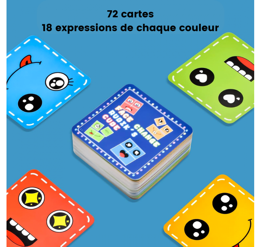 Jeu des Expressions de Visages en Bois | Edunova Maroc