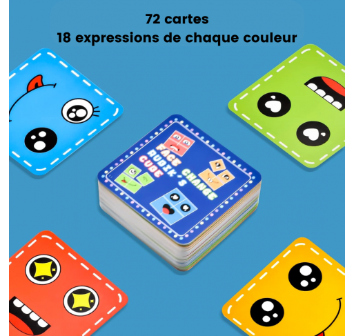 Jeu des Expressions de Visages en Bois | Edunova Maroc