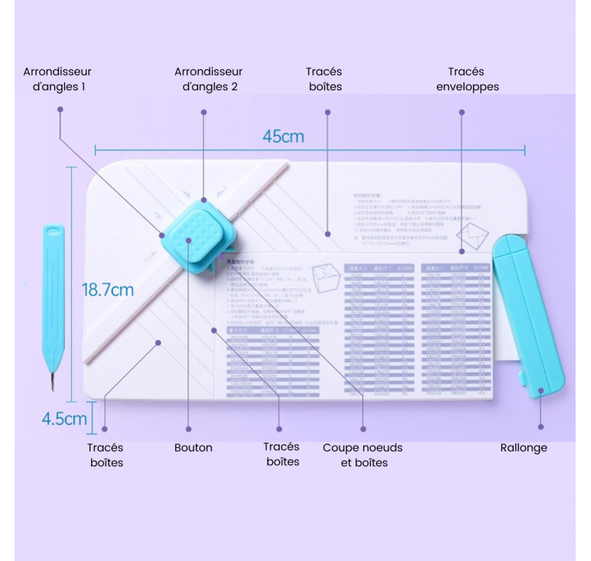 Grande Planche a Decouper 4 en 1 pour Scrapbooking | Edunova