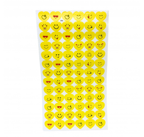 198 Gommettes Coeurs Emojis Jaunes 16 Mm - Arts créatifs | Edunova 2