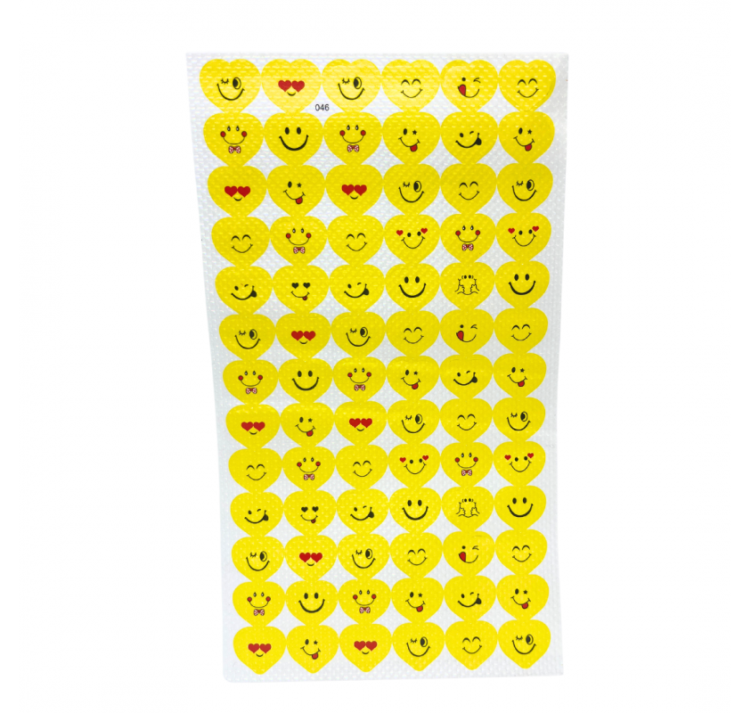 198 Gommettes Coeurs Emojis Jaunes 16 Mm | Edunova Maroc