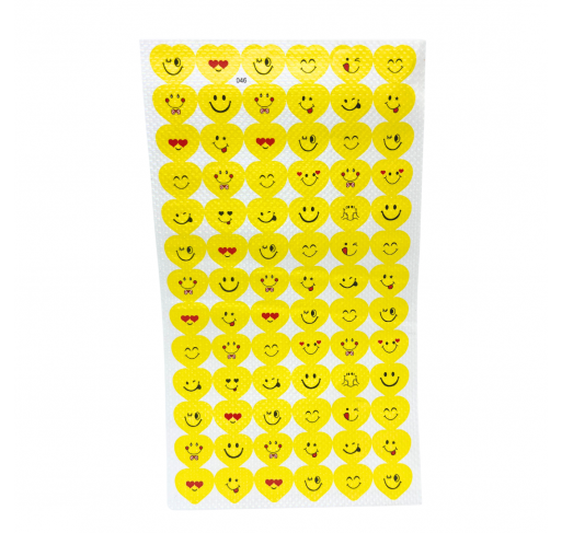 198 Gommettes Coeurs Emojis Jaunes 16 Mm | Edunova Maroc