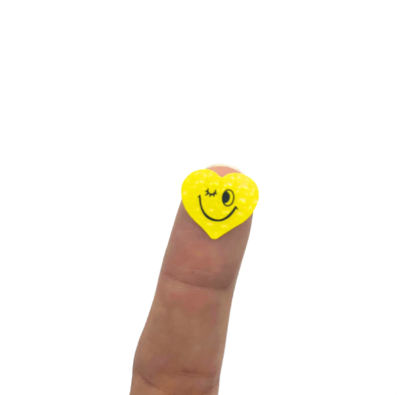 198 Gommettes Coeurs Emojis Jaunes 16 Mm | Edunova Maroc