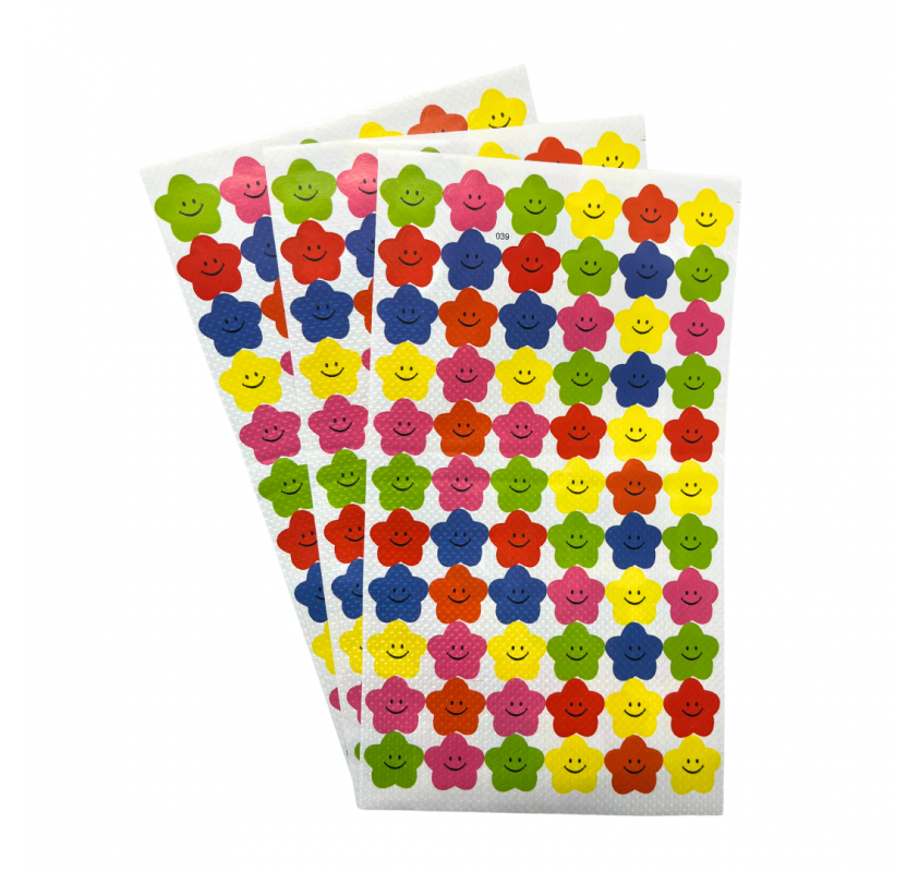 198 Gommettes Fleurs Emojis Colorés 18 Mm - Arts créatifs | Edunova