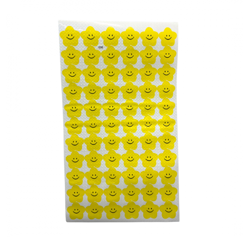 198 Gommettes Fleurs Emojis Jaunes 18 Mm | Edunova Maroc
