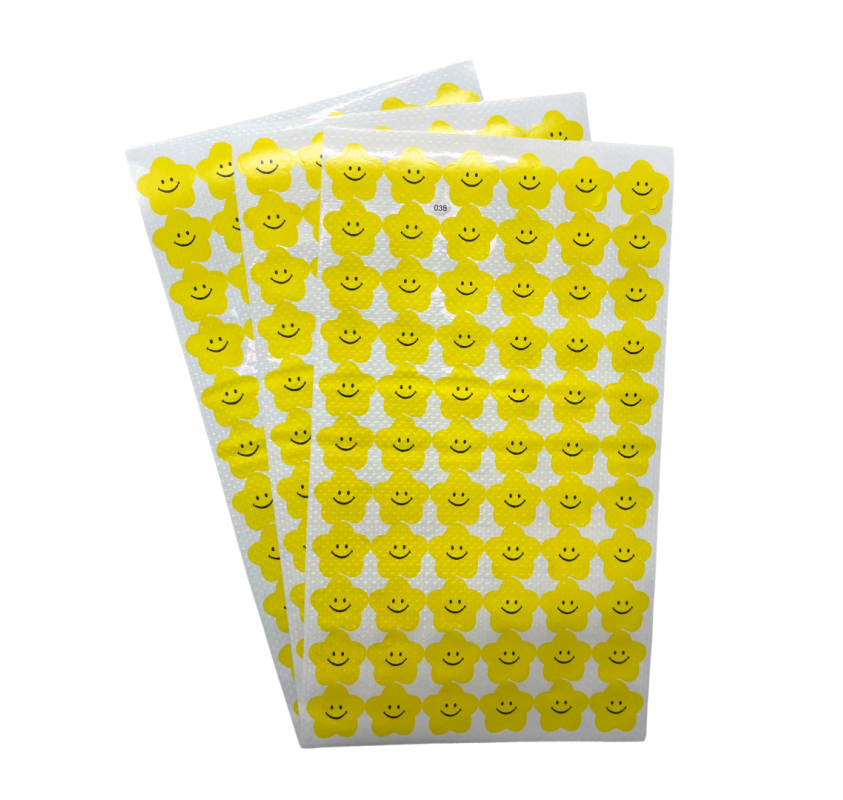 198 Gommettes Fleurs Emojis Jaunes 18 Mm - Arts créatifs | Edunova