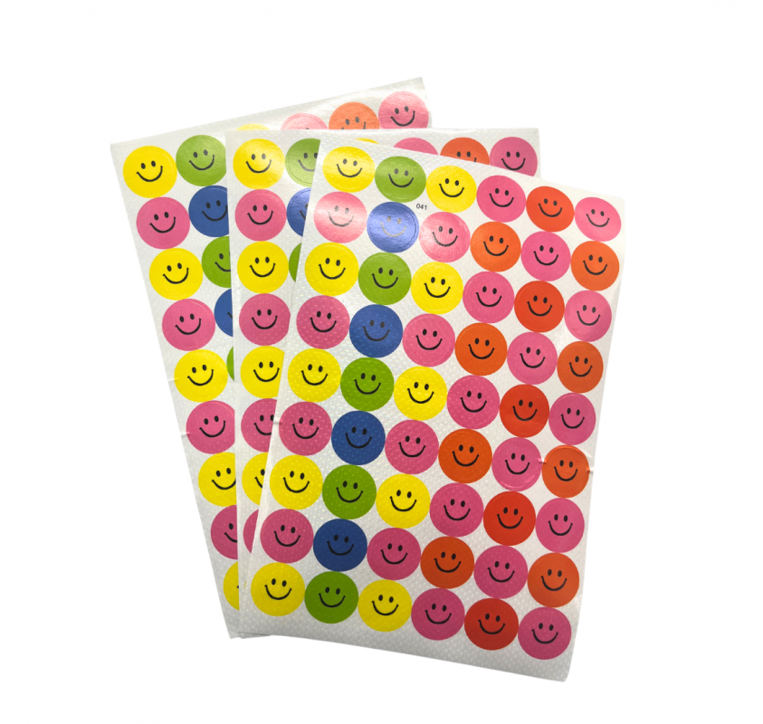 163 Gommettes Rondes Emojis Sourire 19 Mm - Arts créatifs | Edunova