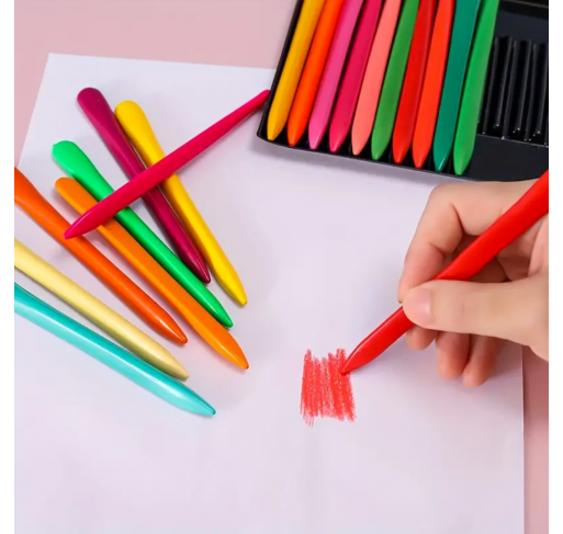24 Crayons Triangulaires Double Face | Edunova Maroc