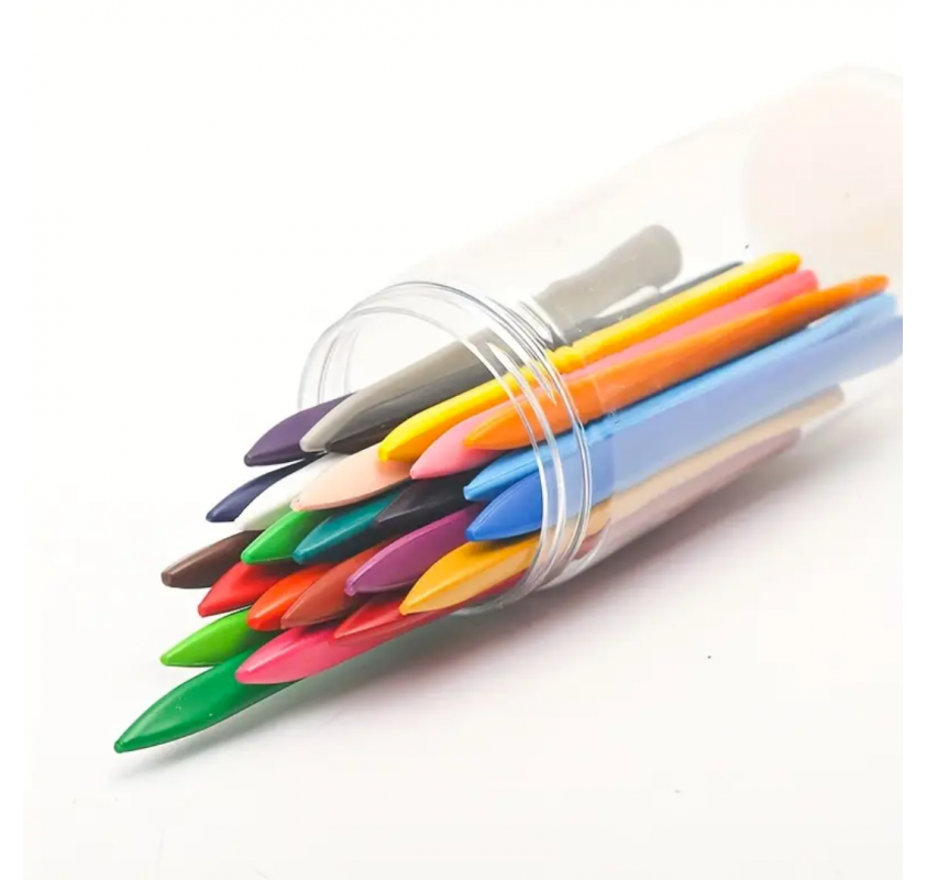 24 Crayons Triangulaires Double Face | Edunova Maroc