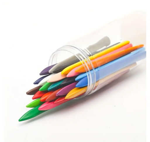 24 Crayons Triangulaires Double Face | Edunova Maroc
