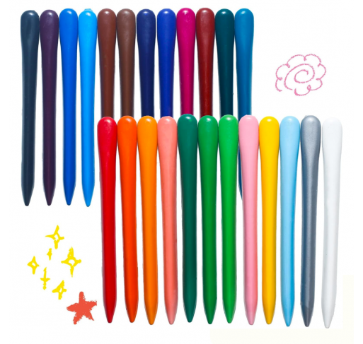 18 Crayons Triangulaires Double Face | Edunova Maroc