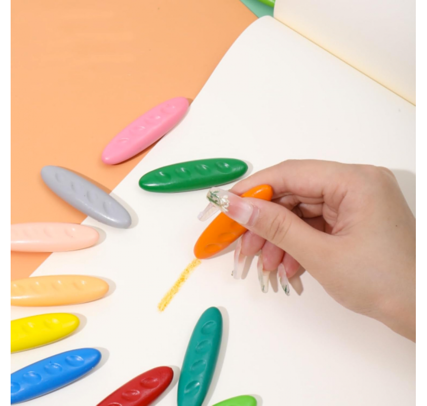 24 Crayons de Cire Cacahuète pour Petits | Edunova Maroc