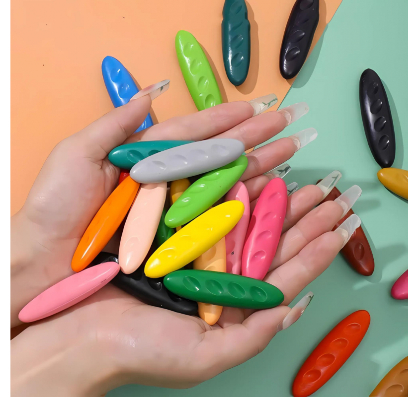 24 Crayons de Cire Cacahuète pour Petits | Edunova Maroc