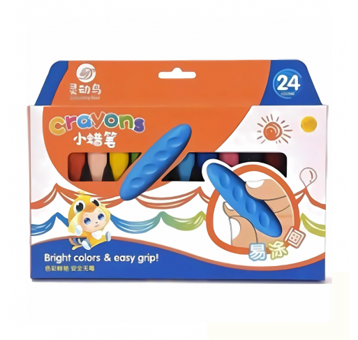 24 Crayons de Cire Cacahuète pour Petits - Arts créatifs | Edunova