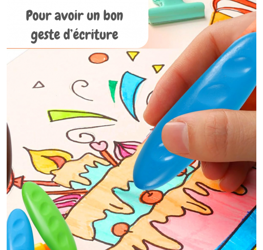 24 Crayons de Cire Cacahuète pour Petits | Edunova Maroc