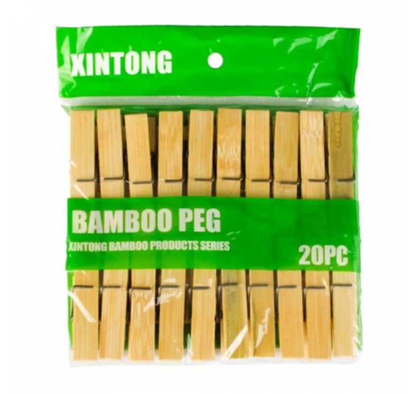 20 Pinces À Linge en Bambou 7 Cm - Arts créatifs | Edunova
