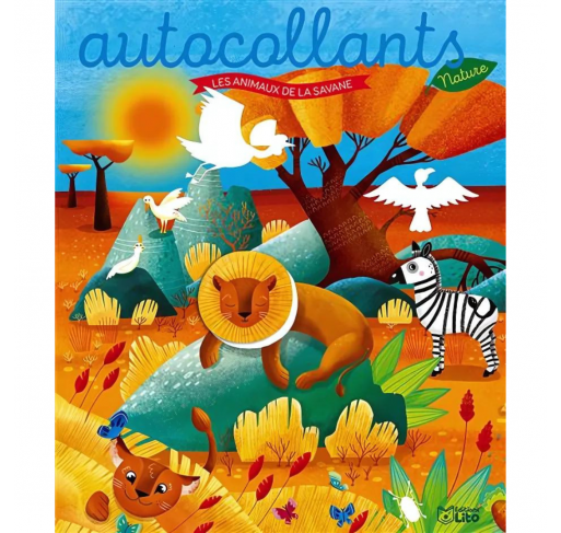 Autocollants Nature : les Animaux de la Savane - Livres et histoires | Edunova