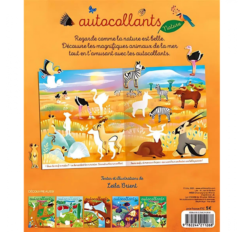 Autocollants Nature : les Animaux de la Savane | Edunova