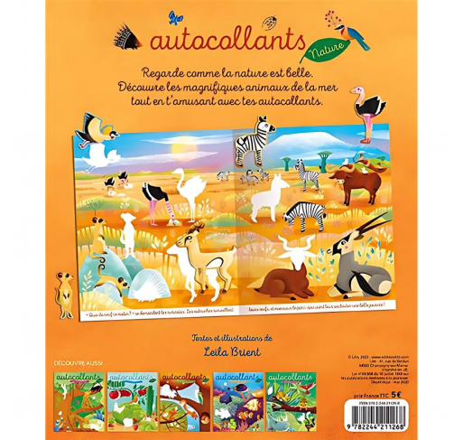 Autocollants Nature : les Animaux de la Savane | Edunova