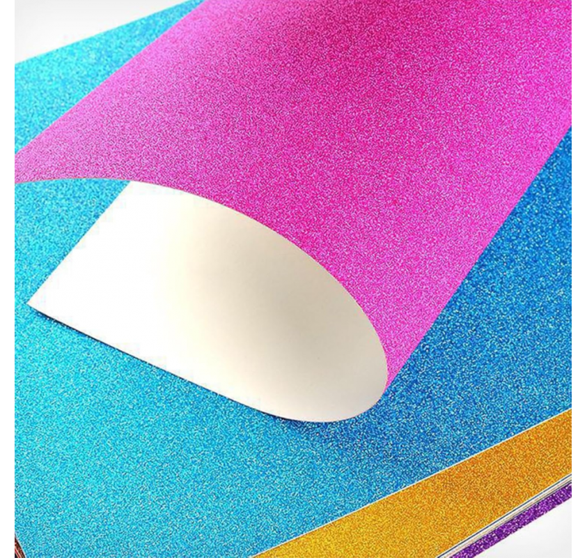 Papier Cartonné Pailleté A4 - 10 Couleurs | Edunova Maroc
