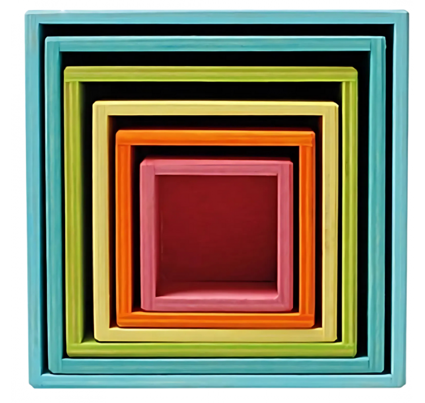 Ensemble de 6 Boîtes Grand Modèle Tons Pastel | Edunova