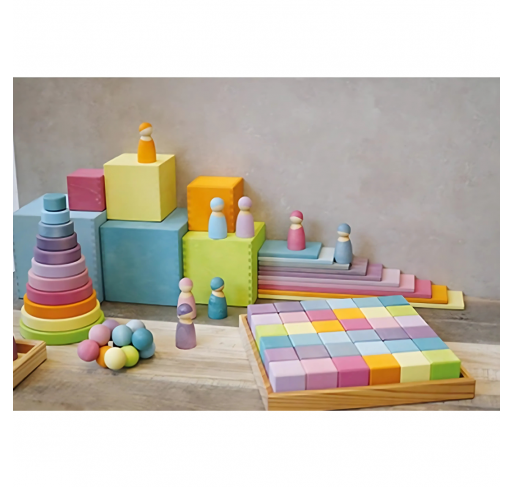 Ensemble de 6 Boîtes Grand Modèle Tons Pastel | Edunova