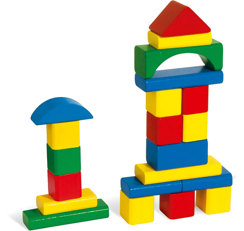 Baril de 105 Blocs de Construction en Bois | Edunova Maroc