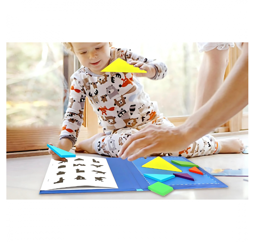 Livre Puzzle Magnétique 3d pour Enfants - Tangram | Edunova