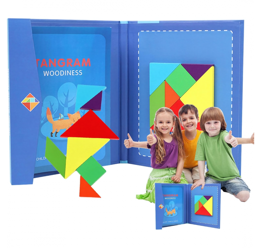Livre Puzzle Magnétique 3d pour Enfants - Tangram | Edunova