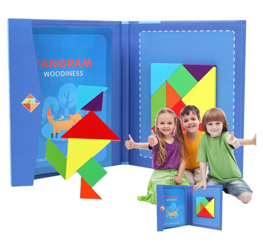 Livre Puzzle Magnétique 3d pour Enfants - Tangram | Edunova