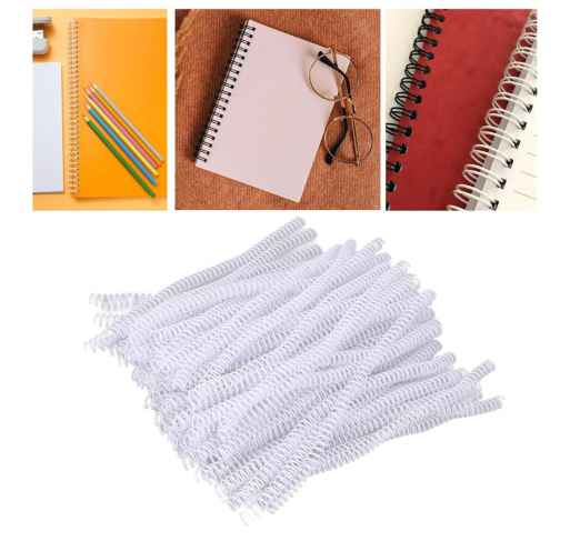 100 Spirales Plastique pour Machine a Reliure - Arts créatifs | Edunova