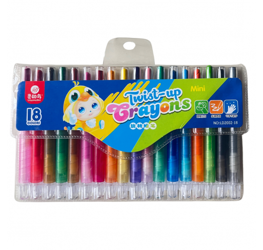 18 Crayons Twist Up - Arts créatifs | Edunova